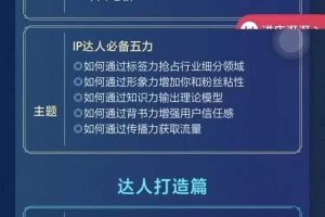 交个朋友·0基础入门达人IP打造，助你快去入局，打造IP达人