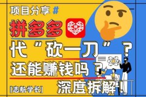 【2025最新】拼多多代坎助力项目深度拆解：还能挣钱吗?全流程玩法