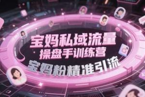 宝妈私域流量操盘手训练营，宝妈粉精准引流