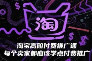 淘宝高阶付费推广课，每个卖家都应该学点付费推广