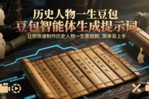 历史人物一生豆包智能体生成提示词，让你快速制作历史人物一生类视频，简单易上手