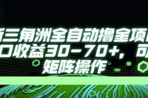 最新AI全自动游戏撸金项目，单窗口收益30-70+，可批量操作【揭秘】