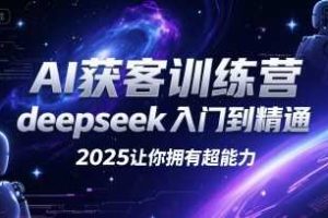 AI获客训练营，deepseek入门到精通，2025让你拥有超能力