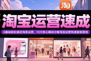 淘宝运营速成，0基础轻松搞定网店运营，10大核心模块分解快速复制落地（更新）