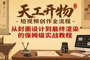 天工开物短视频创作全流程，从封面设计到最终渲染的保姆级实战教程
