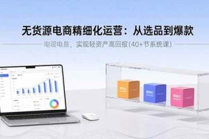 （15896期）无货源电商精细化运营：从选品到爆款，实现轻资产高回报(40+节系统课)