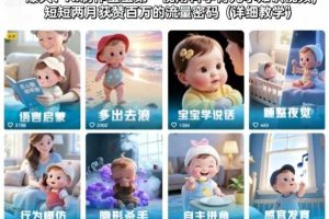 爆火！AI制作宝宝第一视角科学育儿小知识视频，短短两月获赞百万的流量密码（详细教学）