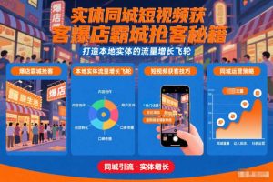 实体同城短视频获客爆店霸城抢客秘籍，打造本地实体的流量增长飞轮