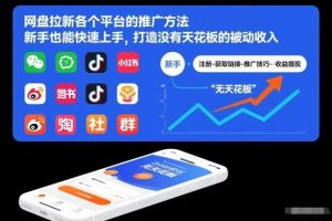 网盘拉新各个平台的推广方法,新手也能快速上手,打造没有天花板的被动收入