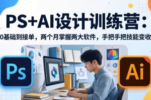 （17885期）PS+AI设计训练营：从0基础到接单，两个月掌握两大软件，手把手把技能变收入