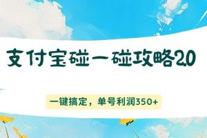 支付宝碰一碰攻略2.0，一键搞定，单号利润350+